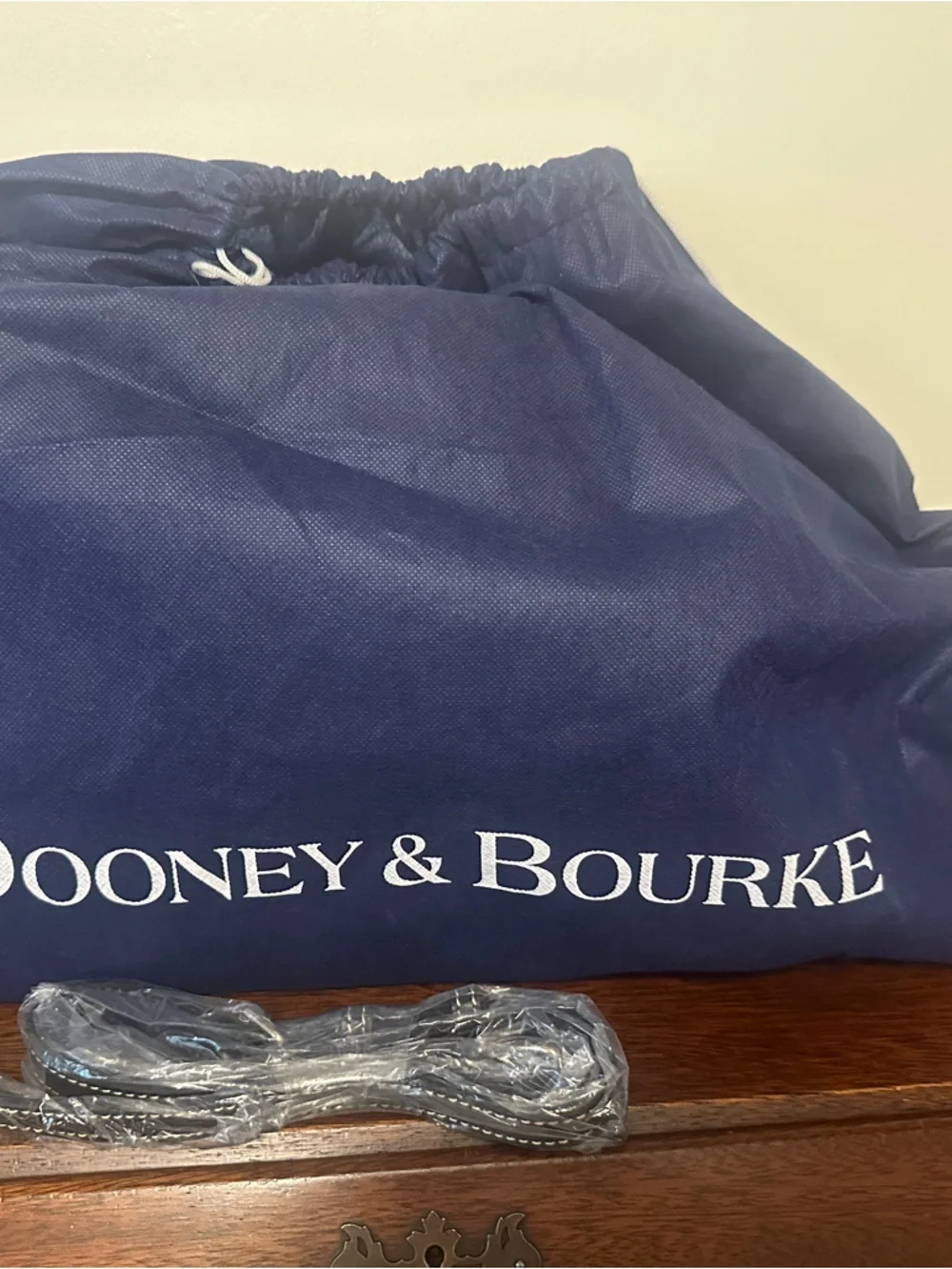 Dooney & Bourke Black Pebble Leather Dome Satchel with Braided Handles